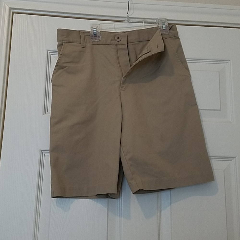 Boys khaki uniform shorts size 16